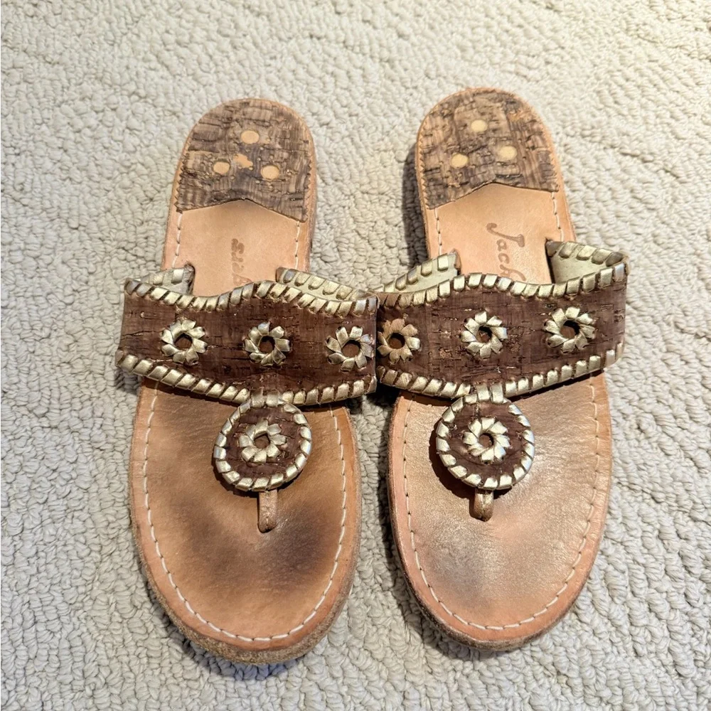 Jack Rogers Brown Sandals - Picture 1 of 4